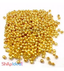 Metal Beads 2mm - Golden - 5 gm